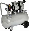 A gray air compressor with two motors on top, a handle, a pressure gauge, and wheels. Anteprima dell’immagine prodotto