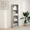 vidaXL Bibliothèque gris béton 40x24x143 cm Bois composite Voir les images du produit 3