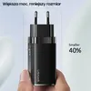 USAMS GaN Ladegerät 65W 2xUSB-C+USB Schnellladung Weiß Produktbild-Vorschau 5