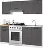 Armadio da Cucina OLIWIA S40 SZ4 Bianco/Grafite con 4 Anteprima dell’immagine prodotto 4