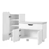 Scarpiera Merax 90 cm con 3 ante, cassetto e cuscino di Anteprima dell’immagine prodotto 8