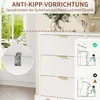 Komoda INONEFT so 4 zásuvkami, komoda s zlatými úchytkami a Náhľad obrázku produktu 5