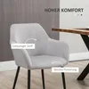 HOMCOM Esszimmerstühle 2er Set Küchenstuhl mit Rückenlehne, Produktbild-Vorschau 5