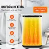 A product image showcasing a white towel warmer with orange and yellow graphics highlighting its heating features and specifications. Anteprima dell’immagine prodotto