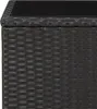 vidaXL Tavolino con piano in vetro Nero Polyrattan e vetro Anteprima dell’immagine prodotto 5