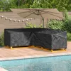 vidaXL Copridivano Nero 250 x 180 x 80 cm in tessuto Oxford Anteprima dell’immagine prodotto 2