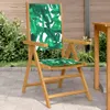 vidaXL Gartenstühle 2 Stk. Blattmuster Massivholz Akazie & Produktbild-Vorschau 2