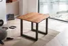 Esstisch Baumkante massiv 80 x 80 cm Akazie nougat Produktbild-Vorschau 1