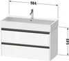 Duravit Ketho.2 Wastafelonderkast 98,4x46x54,9 cm Hoogglans Produktbild-Vorschau 2