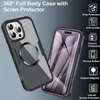 A product image showcasing a phone case with a screen protector, highlighting its features with icons and text. Anteprima dell’immagine prodotto