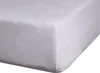 A close-up view of a white fitted sheet on a mattress. Náhľad obrázku produktu