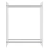 A product image of a transparent firewood rack with two metal bars. Anteprima dell’immagine prodotto