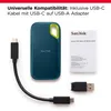 SanDisk Extreme V2, 2 TB, USB Type-C, 3.2 Gen 2 (3.1 Gen Productafbeelding-voorbeeld 4