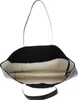 An open black tote bag with a white interior, shown from a top-down perspective. Produktbild-Vorschau