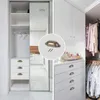 A collage showing cabinet handles and a closet interior. Produktbild-Vorschau