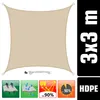 Voile d'ombrage UV 3x3 m HDPE carré Protection solaire Abri Voir les images du produit 2
