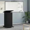 vidaXL Leggio con rotelle e cassetto nero 55x55x107 cm Anteprima dell’immagine prodotto 3