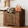 Coffre de rangement - Banc/pouf - 63 cm - Bois - Couvercle Voir les images du produit 5