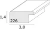 A diagram of a picture frame profile with dimensions indicated. Voir les images du produit
