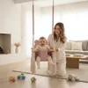 Indoor-Babyschaukel Rosa aus Velvet – Mit Produktbild-Vorschau 4