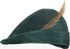 A green hat with a feather on a white background. Produktbild-Vorschau