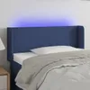 The Living Store LED Kopfteil Blau 103x16x78/88 cm Stoff Produktbild-Vorschau 1