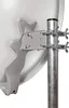 A close-up view of a satellite dish mount attached to a pole. Produktbild-Vorschau
