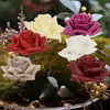 Roses en cire avec tige comme roses artificielles Fleurs de Voir les images du produit 7