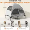 Lit pour chien PawHut Outdoor avec toit, Lit surélevé pour Voir les images du produit 3