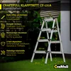 Craftfull Doppel-Klapptritt CF-131A | Aluminium-Trittleiter Produktbild-Vorschau 2