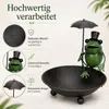 Vogelbad aus Metall mit Frosch und Regenschirm "Fritz" Produktbild-Vorschau 3