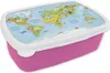 KitchenYeah® Lunchbox Brotzeit Brotdose 17x11 cm Weltkarte Produktbild-Vorschau 1