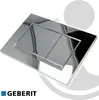 A chrome toilet flush plate with dual flush buttons. Náhľad obrázku produktu