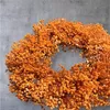 Schleierkraut Kranz 30 cm – Orange Trockenblumenkranz | Produktbild-Vorschau 4
