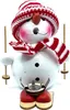 Kaladia - Räucherfigur Schneemann als Skiläufer - Größe ca. Produktbild-Vorschau 2
