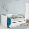 Kondela Hölzern Klappbett mit Zustellbett Glamis 90 - Weiß Produktbild-Vorschau 3