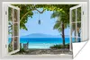 MuchoWow® Poster Aussicht - Baum - Meer - Palme - Hügel - Produktbild-Vorschau 1