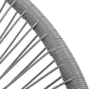 vidaXL Zahradní měsíční židle z polyratanu šedá Náhled obrázku produktu 6