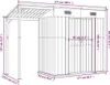Möbel Gartenhaus mit Schleppdach Anthrazit 277x110,5x181 cm Produktbild-Vorschau 8