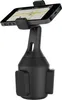 A black car phone holder with a smartphone displaying a map. Produktbild-Vorschau