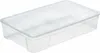 A clear plastic storage box with a lid, shown from a slightly elevated side angle on a white background. Anteprima dell’immagine prodotto