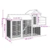 vidaXL Hühnerstall Mokka 193x65x117 cm Massivholz Kiefer -  Produktbild-Vorschau 8