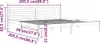 The Living Store Massivholzbett Kiefer 200x200 cm Grau Produktbild-Vorschau 7