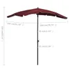 vidaXL Sonnenschirm mit Mast 200x130 cm Bordeauxrot Produktbild-Vorschau 5
