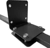A close-up view of a black metal bracket attached to a metal bar with bolts and nuts. Produktbild-Vorschau