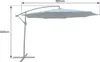 A diagram showing the dimensions of a cantilever umbrella. Produktbild-Vorschau