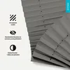 Estika Plissee ohne Bohren - 70x230 cm - Grau - Klemmfix Produktbild-Vorschau 3