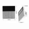 Product dimensions are shown for a smart thermostat. Produktbild-Vorschau