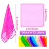 36 pièces de foulards de jonglage, colorés, en soie, Voir les images du produit 7