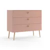Commode 100cm NATURA Rose Pastel 3 tiroirs Soft-Close Voir les images du produit 2